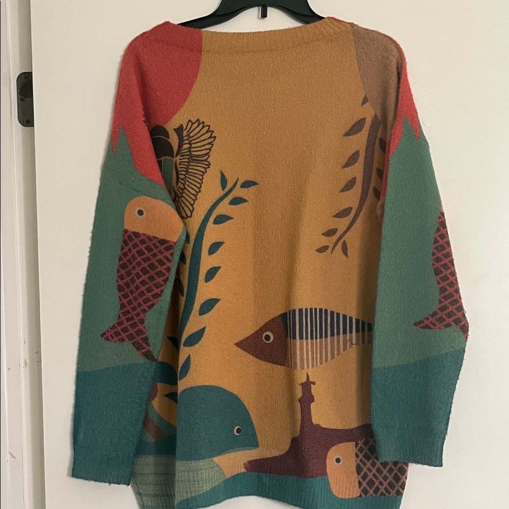 Artistic Multicolor Women's Sweater - Picture 2 of 2